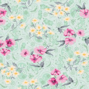 Papier Peint Motif Floral Coloré – Image 1