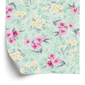 Papier Peint Motif Floral Coloré – Image 2