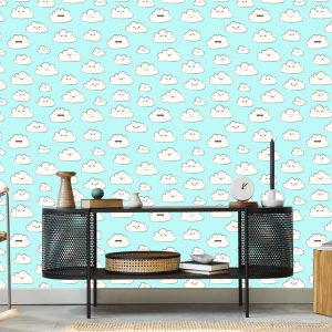 Papier Peint Pour Les Enfants - Happy Clouds – Image 5