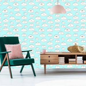 Papier Peint Pour Les Enfants - Happy Clouds – Image 6