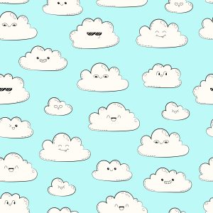 Papier Peint Pour Les Enfants - Happy Clouds – Image 1