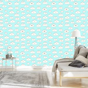 Papier Peint Pour Les Enfants - Happy Clouds – Image 3