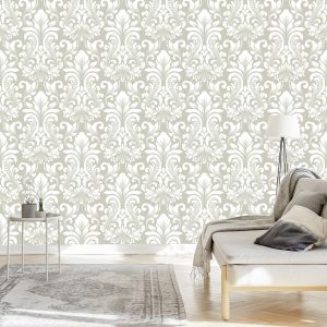 Papier Peint Ornement Rétro-Classique De Style Baroque – Image 3