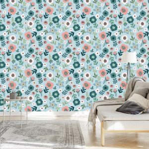 Papier Peint Fleurs Colorées – Image 3