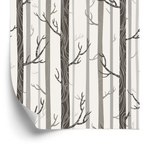 Papier Peint Arbres Aux Couleurs Pastel – Image 2