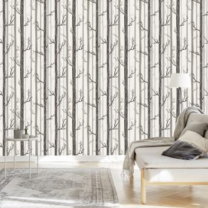 Papier Peint Arbres Aux Couleurs Pastel – Image 3