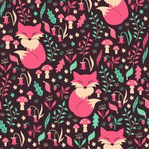 Papier Peint Renards Aux Fruits Des Bois – Image 1