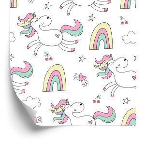 Papier Peint Pour Les Enfants - Licornes Colorées – Image 2