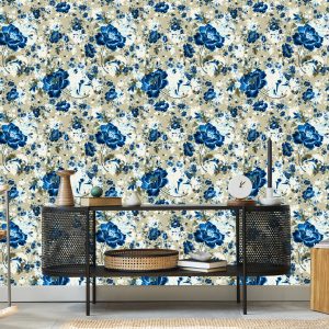 Papier Peint Belles Fleurs Bleues – Image 5