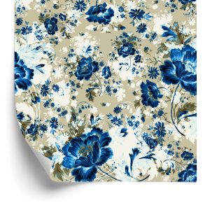 Papier Peint Belles Fleurs Bleues – Image 2