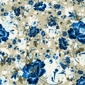 Papier Peint Belles Fleurs Bleues – Image 1