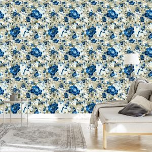 Papier Peint Belles Fleurs Bleues – Image 3