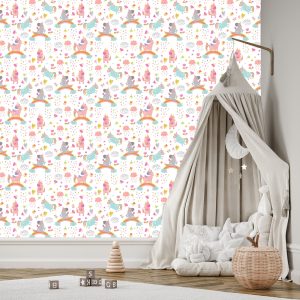 Papier Peint Pour Les Enfants - Licornes Magiques – Image 3