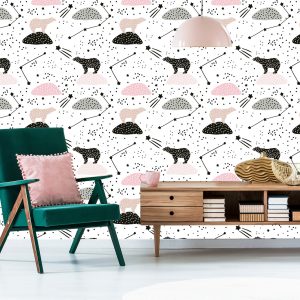 Papier Peint Pour Les Enfants - Ours Et Étoiles – Image 6