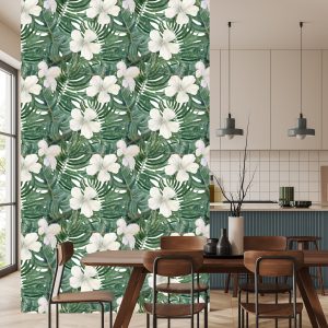 Papier Peint Feuilles De Palmier À L'hibiscus – Image 4