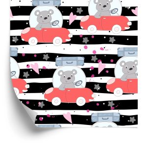 Papier Peint Pour Les Enfants - Happy Teddy Bears On The Journey – Image 2