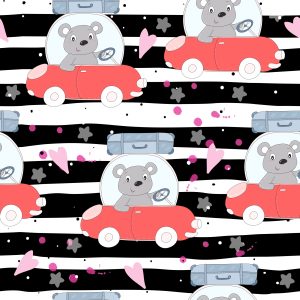 Papier Peint Pour Les Enfants - Happy Teddy Bears On The Journey – Image 1