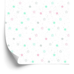 Papier Peint Pour Les Enfants - Étoiles Aux Couleurs Pastel – Image 2