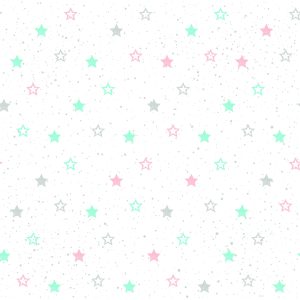 Papier Peint Pour Les Enfants - Étoiles Aux Couleurs Pastel – Image 1