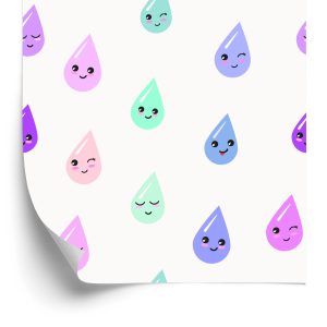 Papier Peint Pour Les Enfants - Gouttelettes Joyeuses Colorées – Image 2