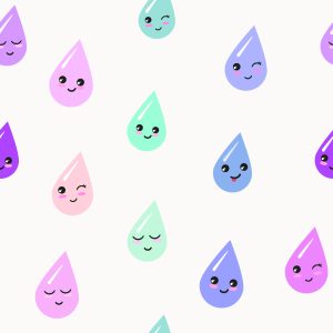 Papier Peint Pour Les Enfants - Gouttelettes Joyeuses Colorées – Image 1