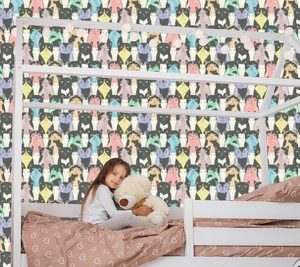 Papier Peint Pour Les Enfants - Chats Drôles - Style Scandinave – Image 7