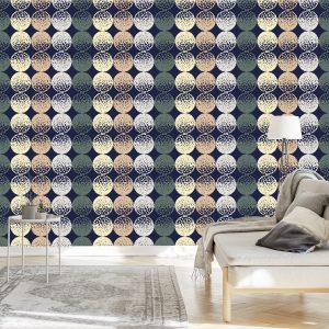 Papier Peint Pois Marron Et Beige – Image 3