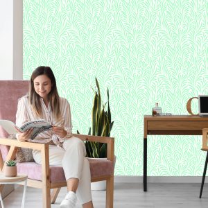 Papier Peint Feuilles Délicates Dans Un Style Rétro – Image 7