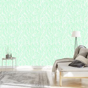 Papier Peint Feuilles Délicates Dans Un Style Rétro – Image 3