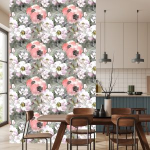 Papier Peint Roses Avec Coquelicot Vintage – Image 4