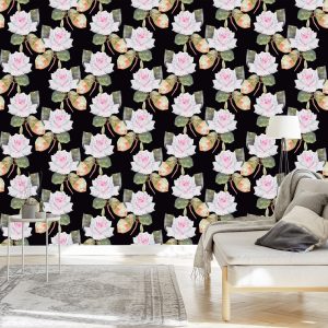 Papier Peint Roses Anciennes Peintes – Image 3