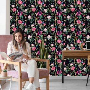 Papier Peint Plantes Tropicales Avec Des Oiseaux – Image 7
