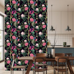 Papier Peint Plantes Tropicales Avec Des Oiseaux – Image 4