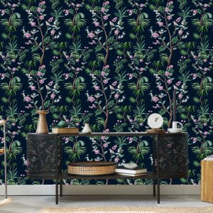 Papier Peint Arbres Tropicaux Avec Des Oiseaux – Image 5