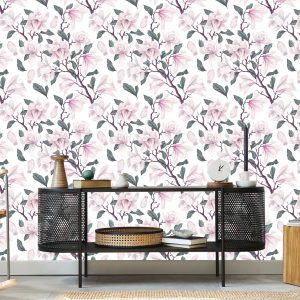 Papier Peint Fleurs De Magnolia En Fleurs Peintes – Image 5