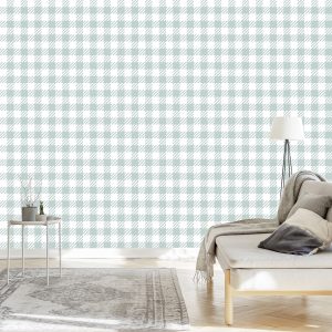 Papier Peint Gris Moderne - Carreaux Blancs – Image 3