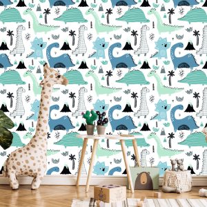 Papier Peint Dinosaures Bleus – Image 5
