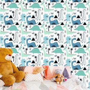Papier Peint Dinosaures Bleus – Image 6