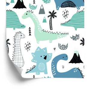 Papier Peint Dinosaures Bleus – Image 2