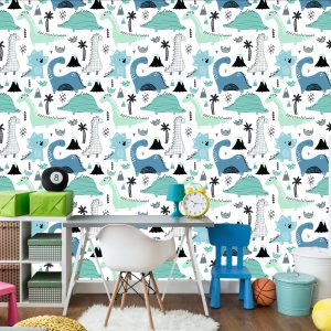 Papier Peint Dinosaures Bleus – Image 4