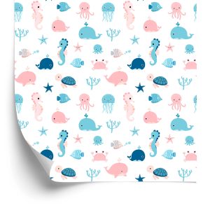 Papier Peint Pour Les Enfants - Animaux Marins – Image 2