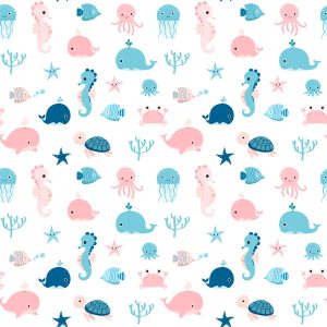 Papier Peint Pour Les Enfants - Animaux Marins – Image 1