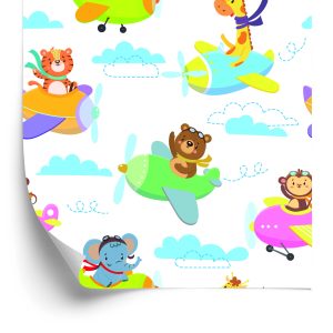 Papier Peint Pour Les Enfants - Animaux, Avions – Image 2