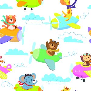 Papier Peint Pour Les Enfants - Animaux, Avions – Image 1