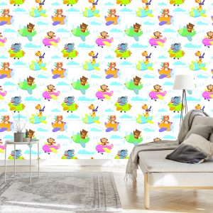 Papier Peint Pour Les Enfants - Animaux, Avions – Image 3