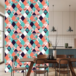 Papier Peint Flamants Roses Et Feuilles Tropicales – Image 4