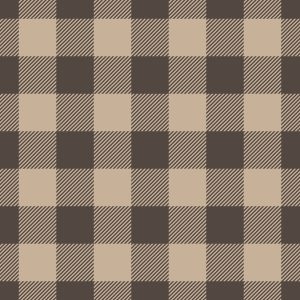 Papier Peint Vintage Check Marron Et Beige À La Mode – Image 1