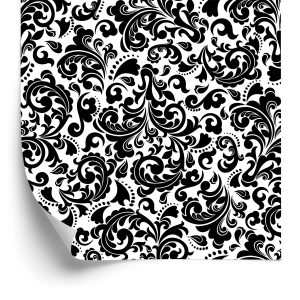 Papier Peint Ornements Classiques En Noir Et Blanc – Image 2