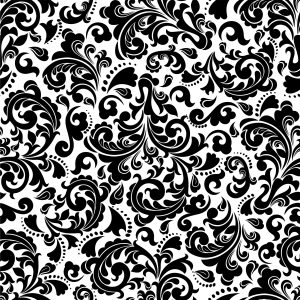 Papier Peint Ornements Classiques En Noir Et Blanc – Image 1
