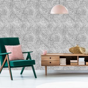 Papier Peint Géométrique Dans Un Style Vintage – Image 6